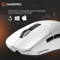 Мишка GamePro Genesis Ranker Wireless/Bluetooth/USB White (GM012W) Diawest