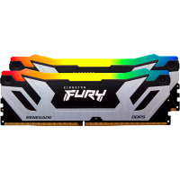 Модуль пам'яті для комп'ютера DDR5 48GB (2x24GB) 8800 MHz Renegade RGB Black/Silver Kingston Fury (ex.HyperX) (KF588CU42RSAK2-48) Diawest
