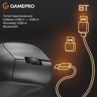 Мишка GamePro Genesis Avenger Wireless/Bluetooth/USB Black (GM096B) Diawest
