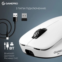 Мишка GamePro Asgard Loki Wireless/USB White (GM022W) Diawest