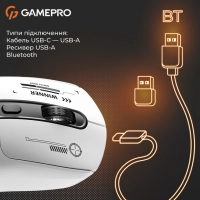 Мишка GamePro Genesis Winner Wireless/Bluetooth/USB White (GM079W) Diawest