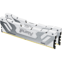 Модуль пам'яті для комп'ютера DDR5 48GB (2x24GB) 8800 MHz Renegade White/Silver Kingston Fury (ex.HyperX) (KF588CU42RWK2-48) Diawest