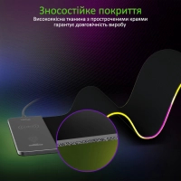 Килимок для мишки Vertux RaftPad-Qi з бездротовою зарядкою 15 Вт Black (raftpad-qi.black) Diawest