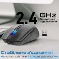 Мишка Promate Kitt Wireless Black (kitt.black) Diawest