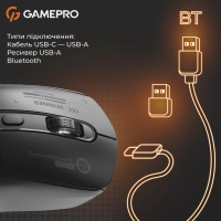 Мишка GamePro Genesis Winner Wireless/Bluetooth/USB Black (GM079B) Diawest