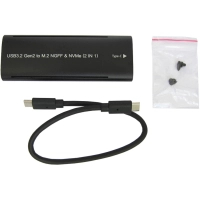 Кишеня зовнішня Dynamode M.2 SSD NVMe/SATA combo USB3.2 GEN2 Type-C aluminium black (DM-CAD-SSD10) Diawest