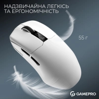 Мишка GamePro Asgard Thor Wireless/Bluetooth/USB White (GM023W) Diawest