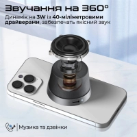 Акустична система Promate Punch 3 Вт Black (punch.black) Diawest