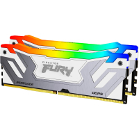 Модуль пам'яті для комп'ютера DDR5 48GB (2x24GB) 8800 MHz Renegade RGB White/Silver Kingston Fury (ex.HyperX) (KF588CU42RWAK2-48) Diawest