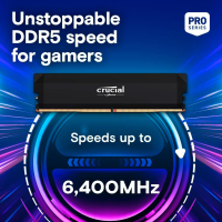 Модуль пам'яті для комп'ютера DDR5 32GB 6400 MHz Pro Overclocking Black Micron (CP32G64C40U5B) Diawest