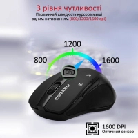 Мишка Promate Cursor Wireless Black (cursor.black) Diawest