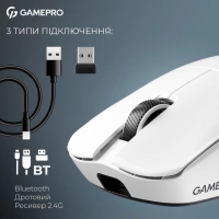 Мишка GamePro Asgard Odin 8K Wireless/USB White (GM035W) Diawest