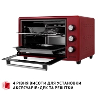 Електропіч Perfelli MIRAGE 37 RED Diawest