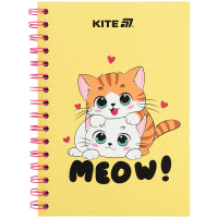 Блокнот Kite на спіралі A5 Cute 1, 80 аркушів, клітинка (K25-1911-1) Diawest