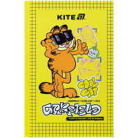 Блокнот Kite А6 Garfield, тверда обкладинка, 80 аркушів, клітинка (GF25-199) Diawest