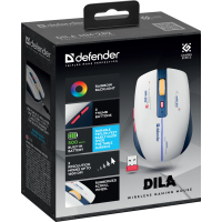 Мишка Defender Dila MM-282 Wireless White/Blue (52282) Diawest