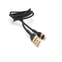 Дата кабель USB 2.0 AM to Lightning 1.0m 3.0A black gold PZX (V-165) Diawest