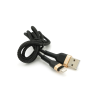 Дата кабель USB 2.0 AM to Lightning 1.0m 3.0A black gold PZX (V-165) Diawest