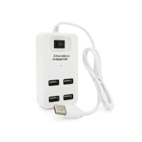 Концентратор Voltronic USB 2.0 to 4xUSB with power switch white (YT-HWS4-W) Diawest