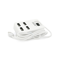 Концентратор Voltronic USB 2.0 to 4xUSB with power switch white (YT-HWS4-W) Diawest