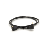 Кабель мультимедійний HDMI M to HDMI M 1.0m V1.4 90° corner black Merlion (YT-HDMI-1.0m/90°-90°) Diawest