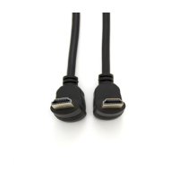 Кабель мультимедійний HDMI M to HDMI M 1.0m V1.4 90° corner black Merlion (YT-HDMI-1.0m/90°-90°) Diawest