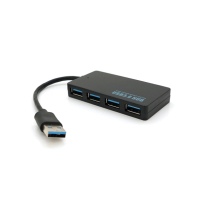 Концентратор Voltronic USB 3.0 to 4xUSB 0.14m flat black (YT-3HF4/2TB) Diawest