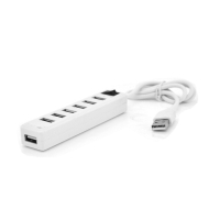 Концентратор Voltronic USB 2.0 to 7xUSB with power switch white (YT-H7S-W) Diawest