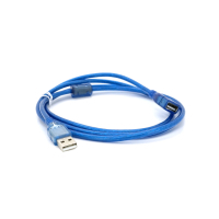 Дата кабель USB 2.0 AM/AF 1.5m ferrite transparent blue Voltronic (YT-AM/AF-1.5TBL) Diawest
