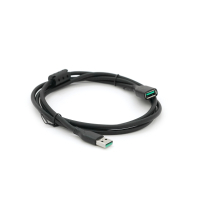 Дата кабель USB 2.0 AM/AF 1.0m black VEGGIEG (YT-AM/AF-V-U105) Diawest