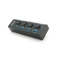 Концентратор Voltronic USB 3.0 to 4xUSB with switches (YT-3H4S/1TB) Diawest