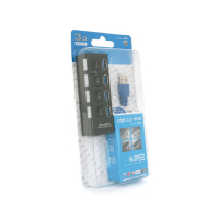 Концентратор Voltronic USB 3.0 to 4xUSB with switches (YT-3H4S/1TB) Diawest