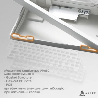 Клавіатура Ajazz AK650 Flying Fish Switch Purple RGB USB/Wireless/Bluetooth UA Purple (AK650-FF-PWB) Diawest