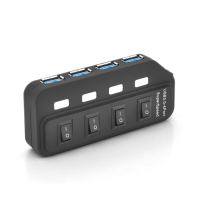 Концентратор Voltronic USB 3.0 to 4xUSB 0.6m with switches (YT-3H4S/2TB) Diawest