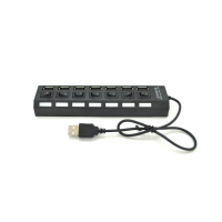 Концентратор Voltronic USB 2.0 to 7xUSB with switches black (YT-H7SHS-B) Diawest