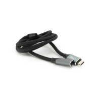 Дата кабель USB-C M/F 1.0m USB 3.2 Gen2 100W 10Gbps 4K60Hz black Voltronic (YT-TC-TC-EXB-1m) Diawest