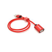 Дата кабель USB 2.0 AM/AF 0.5m red VEGGIEG (YT-AM/AF-UF2-0.5) Diawest