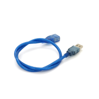 Дата кабель USB 2.0 AM/AF 0.5m transparent blue Voltronic (YT-AM/AF-0,5TBL) Diawest