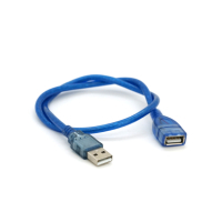 Дата кабель USB 2.0 AM/AF 0.5m transparent blue Voltronic (YT-AM/AF-0,5TBL) Diawest
