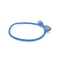 Дата кабель USB 2.0 AM/AF 0.5m transparent blue Voltronic (YT-AM/AF-0,5TBL) Diawest