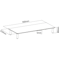 Підставка до монітора Digitus Universal glass Monitor Riser (DA-90358) Diawest