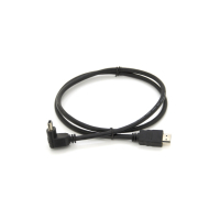 Кабель мультимедійний HDMI M to HDMI M 1.0m V1.4 90° corner black Merlion (YT-HDMI(M)/(M)HS-1.0m/90°) Diawest