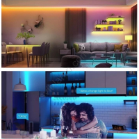 Світлодіодна стрічка Govee H615A LED 5.0m, RGB, WI-FI/Bluetooth, microphone, white (H615A3A3) Diawest