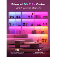 Світлодіодна стрічка Govee H100E LED Compatible extension of H61E1, 1.0m, RGBIC , WI-FI/Bluetooth, white (H100E0D1) Diawest