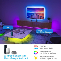 Світлодіодна стрічка Govee H611 LED 10.0m, RGB, WI-FI/Bluetooth, white (H61103A3) Diawest