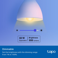 Розумна лампочка TP-Link Tapo L530E (2-Pack) N300 (TAPO-L530E-2-PACK) Diawest