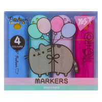 Набір маркерів Yes текстовий Pusheen 4 шт (391106) Diawest