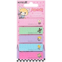 Стікер-закладка Kite паперова з малюнком Aggretsuko , 100 шт, 5х15х50 мм, прямокутна (AR25-480) Diawest