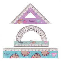Лінійка Yes набір Pusheen, лінійка 15 см (3 предмети) (370675) Diawest
