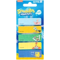 Стікер-закладка Kite паперова з малюнком Sponge Bob, 100 шт, 5х15х50 мм, прямокутна (SB25-480) Diawest